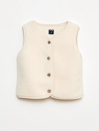 Gilet sans manches effet moutonné