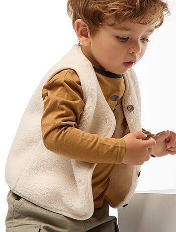 Gilet sans manches effet moutonné