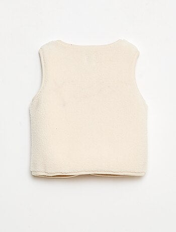 Gilet sans manches effet moutonné