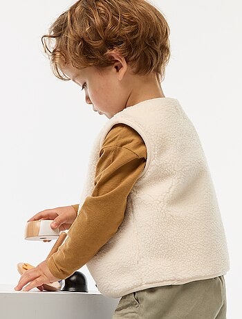Gilet sans manches effet moutonné