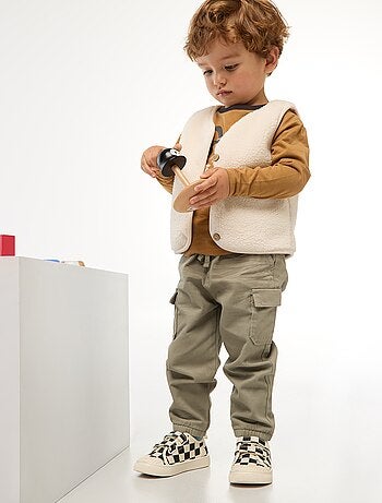 Gilet sans manches effet moutonné