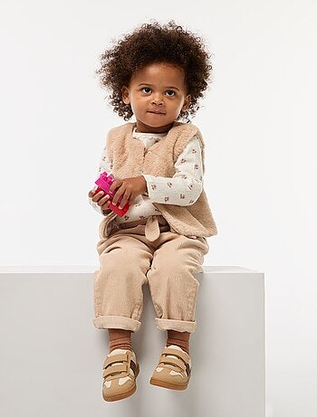 Gilet sans manches en fausse fourrure
