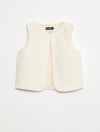 Gilet sans manches en fausse fourrure