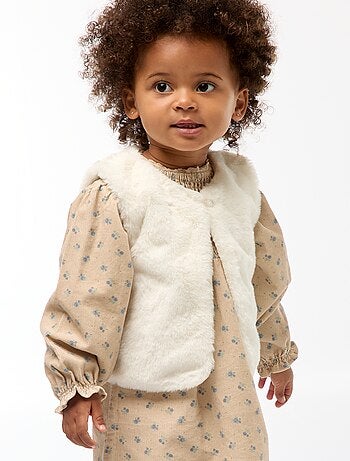 Gilet sans manches en fausse fourrure