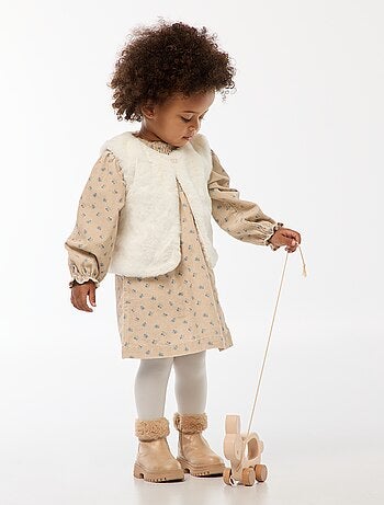 Gilet sans manches en fausse fourrure