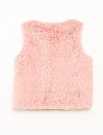Gilet sans manches en fausse fourrure