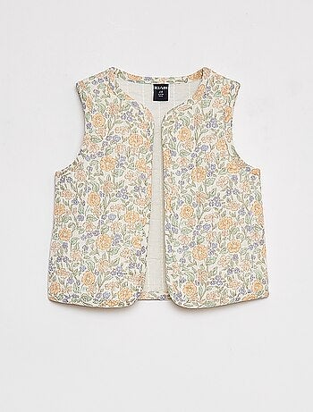 Gilet sans manches en gaze de coton