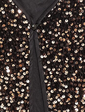 Gilet sans manches en velours avec sequins