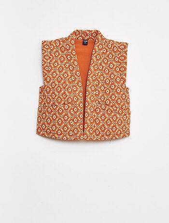 Gilet sans manches paddé imprimé