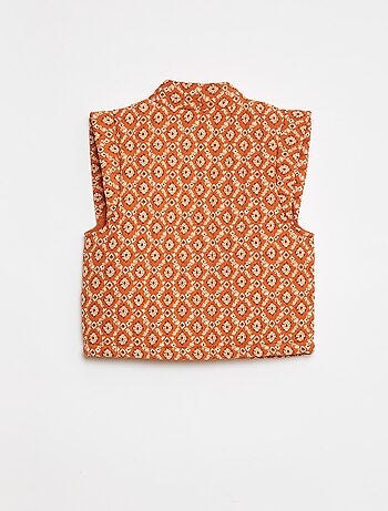 Gilet sans manches paddé imprimé