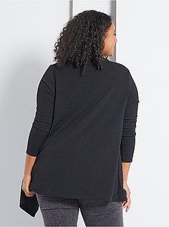 Gilet style blazer à pans maille crêpée - Kiabi