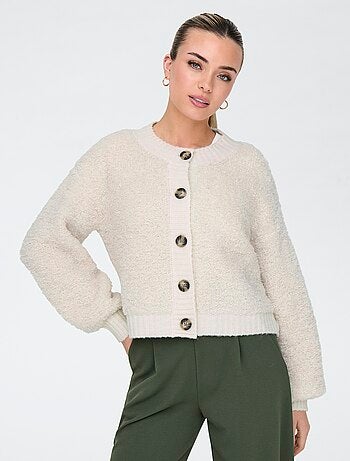 Gilet tricot col rond uni 'JDY'