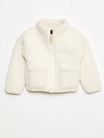 Gilet zippé effet moutonné