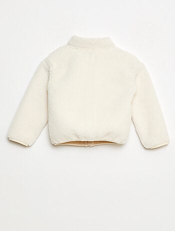 Gilet zippé effet moutonné