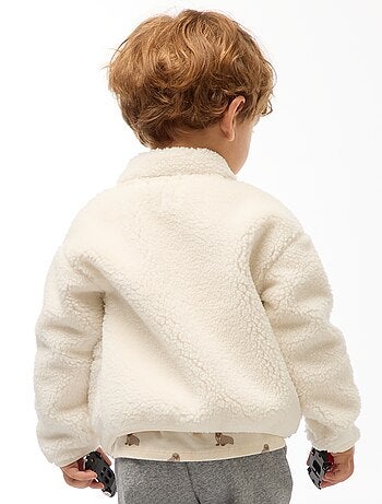 Gilet zippé effet moutonné