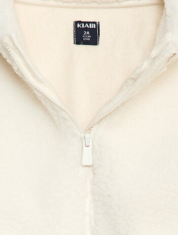 Gilet zippé effet moutonné