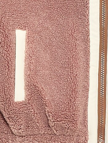 Gilet zippé effet moutonné