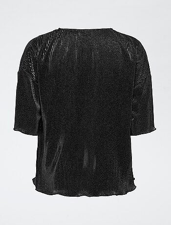 Haut plissé foil 'JDY' uni