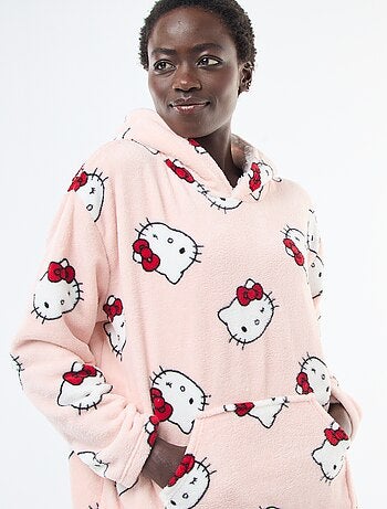 Hoodie de nuit 'Hello kitty' effet moutonné