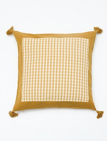 Housse de coussin vichy (45x45 cm) - Kiabi Home