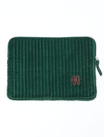 Housse ordinateur 'Kiabi x Painvin' en velours coton