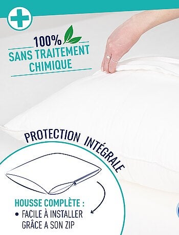 Housse pour oreiller anti punaise de lit