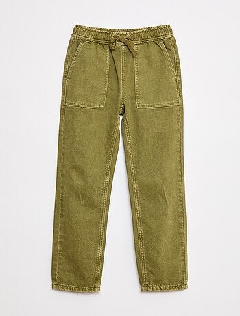 Jean à taille élastiquée