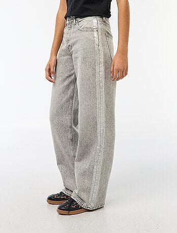 Jean baggy avec bandes argentées
