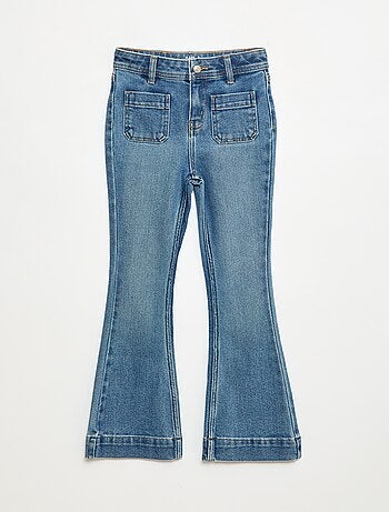 Jean coupe flare/bootcut avec poches plaquées