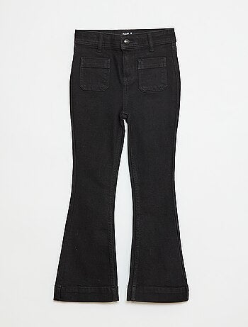 Jean coupe flare/bootcut avec poches plaquées