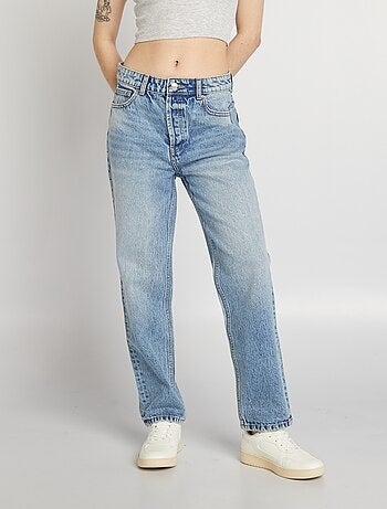 Jean droit à taille haute