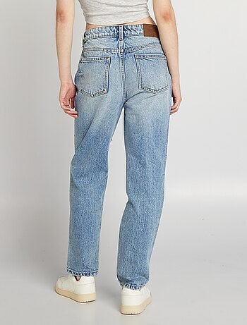 Jean droit à taille haute