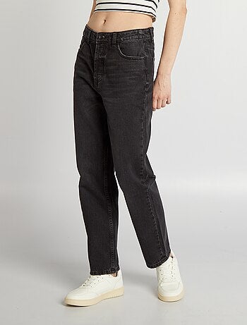 Jean droit à taille haute