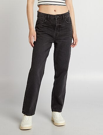 Jean droit à taille haute