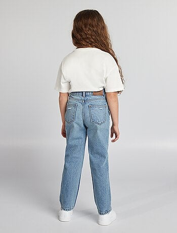 Jean droit à taille haute