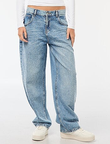 Jean droit avec strass