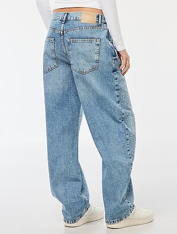 Jean droit avec strass