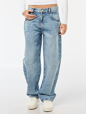 Jean droit avec strass
