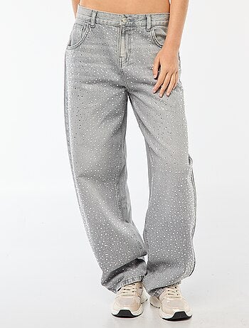 Jean droit avec strass