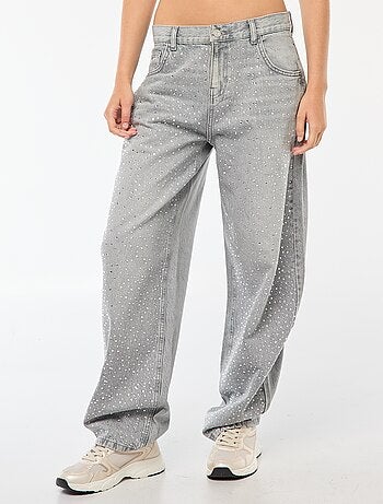 Jean droit avec strass