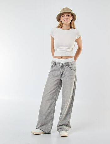 Jean effet caleçon baggy