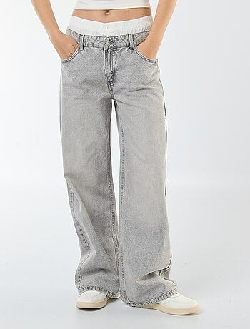 Jean effet caleçon baggy