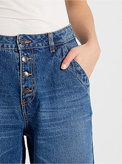 Jean large à braquette boutonnée - Kiabi