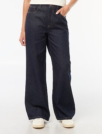 Jean large taille haute 5 poches