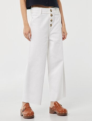 Jean large / wide leg ouverture par boutons fantaisies