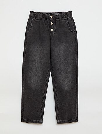 Jean mom avec poches en forme de cœur