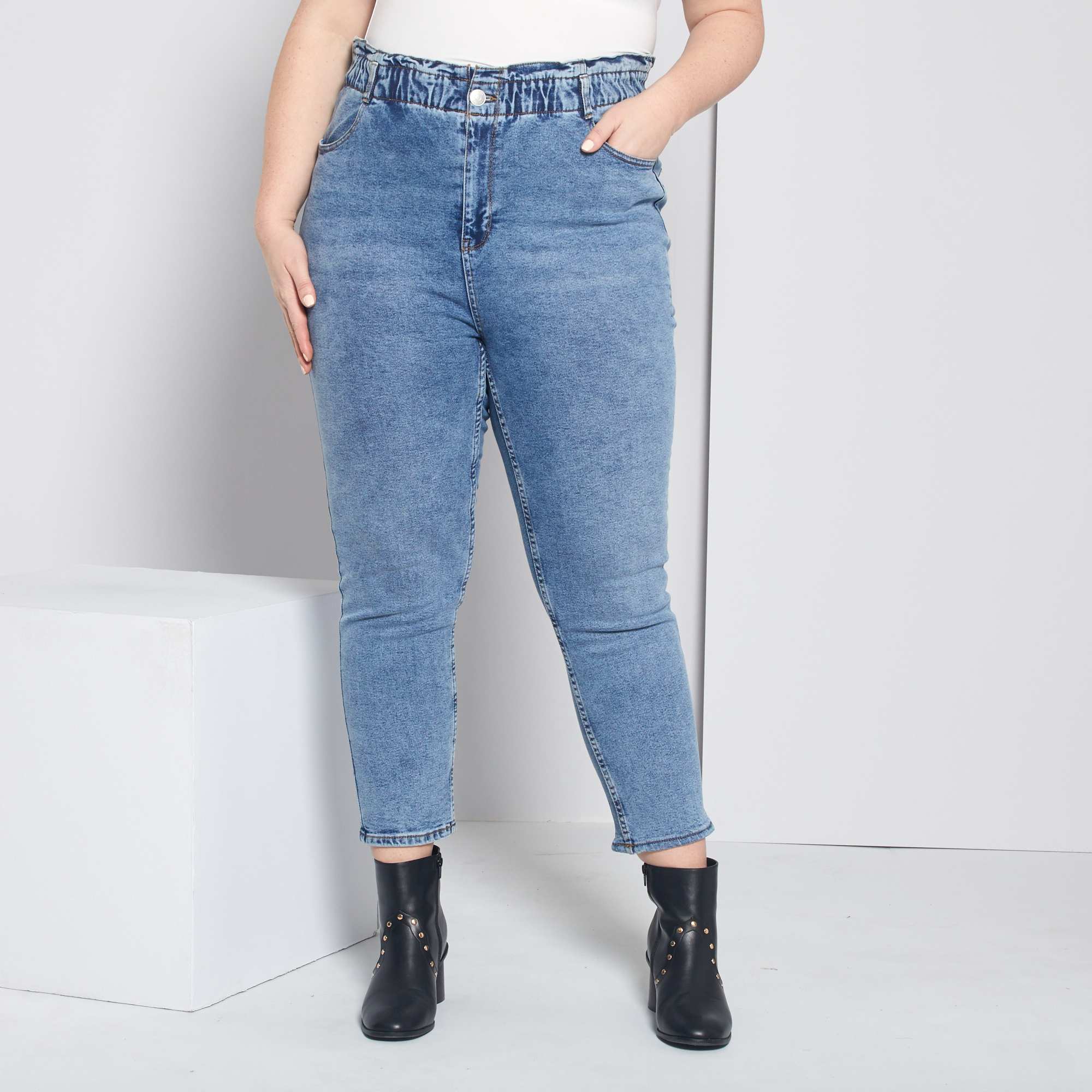 jean elastique a la taille femme