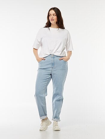 Jean mom taille haute 5 poches - L32