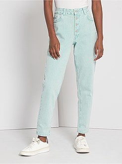 Jean mom taille haute - Kiabi