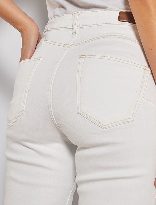 Jean Skinny Taille Haute Longueur Us Co Con U Femme Blanc Kiabi